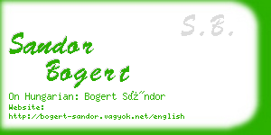 sandor bogert business card